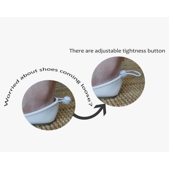 FEVERSOLE Women Size 6 Ballet Shoes Soft Cushion Tan Elastic Adjustable - Picture 6 of 9